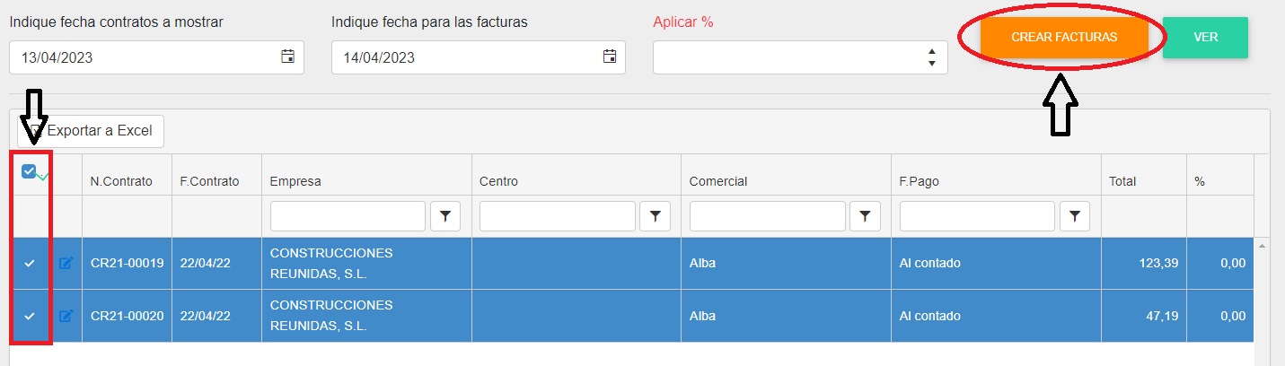 Ayuda Mejora FacturaciÓn AutomÁtica De Contratos Nubenet 3481